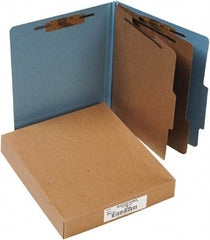 ACCO - 11 x 8 1/2", Letter Size, Sky Blue, File Folders with Top Tab - Right of Center Tab Cut Location - Eagle Tool & Supply