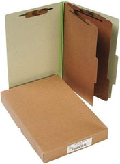 ACCO - 14 x 8 1/2", Legal, Leaf Green, File Folders with Top Tab - Right of Center Tab Cut Location - Eagle Tool & Supply