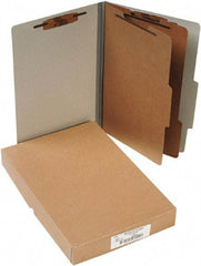ACCO - 14 x 8 1/2", Legal, Gray, File Folders with Top Tab - Right of Center Tab Cut Location - Eagle Tool & Supply
