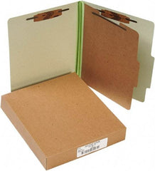 ACCO - 11 x 8 1/2", Letter Size, Leaf Green, File Folders with Top Tab - Right of Center Tab Cut Location - Eagle Tool & Supply