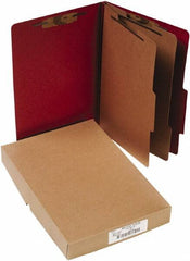 ACCO - 14 x 8 1/2", Legal, Earth Red, File Folders with Top Tab - Right of Center Tab Cut Location - Eagle Tool & Supply