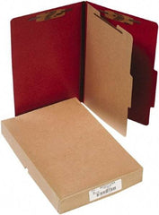 ACCO - 14 x 8 1/2", Legal, Earth Red, File Folders with Top Tab - Right of Center Tab Cut Location - Eagle Tool & Supply