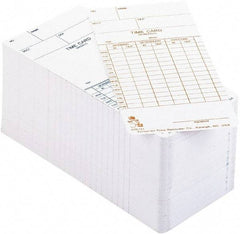 Acroprint Time Recorder - 3-2/5" High x 3-2/5" Wide Weekly/Bi-Weekly/Twice Monthly Time Cards - White, Use with Acroprint Model ATR120 - Eagle Tool & Supply