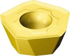 Sandvik Coromant - 419R1405 MM Grade 2040 Carbide Milling Insert - TiCN/Al2O3/TiN Finish, 5.56mm Thick, 14mm Inscribed Circle, 0.8mm Corner Radius - Eagle Tool & Supply
