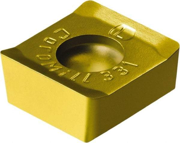 Sandvik Coromant - N331.1A084508 KL Grade 1020 Carbide Milling Insert - TiAlN Finish, 4.45mm Thick, 0.335" Inscribed Circle, 0.8mm Corner Radius - Eagle Tool & Supply
