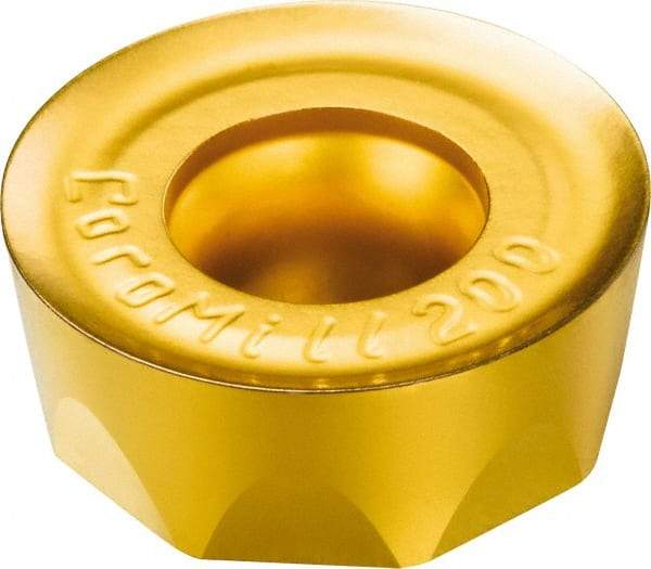Sandvik Coromant - RCHT10T3M0 ML Grade 2040 Carbide Milling Insert - TiCN/Al2O3/TiN Finish, 3.97mm Thick, 10mm Inscribed Circle, 5mm Corner Radius - Eagle Tool & Supply