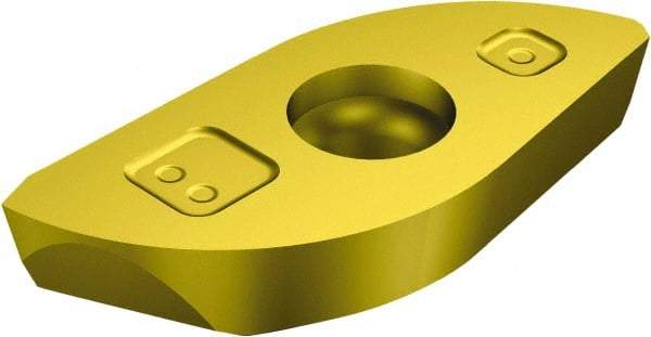 Sandvik Coromant - R2161002 EM Grade 2040 Carbide Milling Insert - TiCN/Al2O3/TiN Finish, 2.38mm Thick - Eagle Tool & Supply