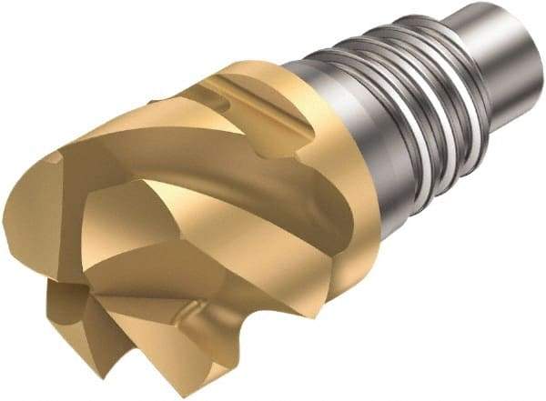 Sandvik Coromant - 316..HM. P Grade 1030 Carbide End Milling Tip Insert - TiAlN Finish, 4 Flutes, 12mm Cutting Diam, 6.5mm Depth of Cut, 14.5mm Extension, 0.059" Cnr Rad, 50° Helix - Eagle Tool & Supply