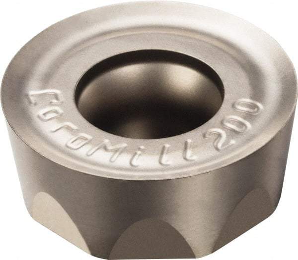 Sandvik Coromant - RCHT1606M0 KL Grade H13A Carbide Milling Insert - Uncoated, 6.35mm Thick, 16mm Inscribed Circle, 8mm Corner Radius - Eagle Tool & Supply