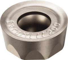 Sandvik Coromant - RCHT2006M0 KL Grade H13A Carbide Milling Insert - Uncoated, 6.35mm Thick, 20mm Inscribed Circle, 10mm Corner Radius - Eagle Tool & Supply