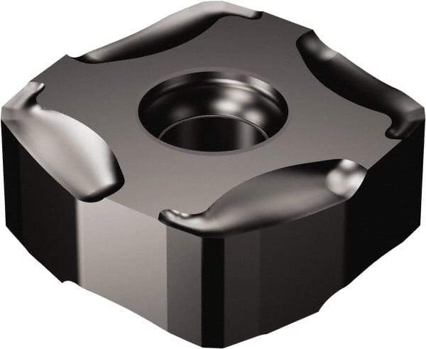 Sandvik Coromant - R3651505 KL Grade K20D Carbide Milling Insert - TiCN/Al2O3 Finish, 5.56mm Thick, 15mm Inscribed Circle, 0.3mm Corner Radius - Eagle Tool & Supply