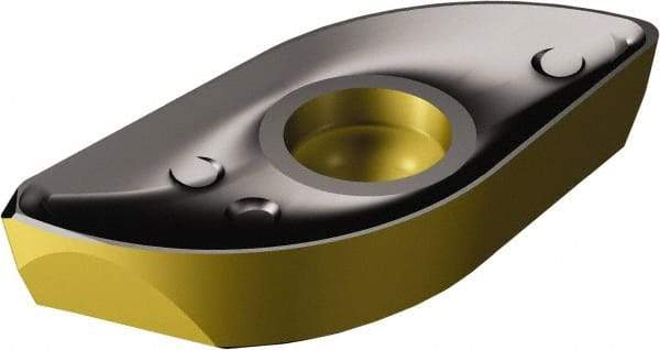 Sandvik Coromant - R2162504 MM Grade 4220 Carbide Milling Insert - TiCN/Al2O3/TiN Finish, 4.76mm Thick - Eagle Tool & Supply