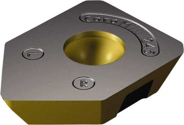 Sandvik Coromant - R24512T3 W Grade 3220 Carbide Milling Insert - TiCN/Al2O3/TiN Finish, 5/32" Thick, 13.4mm Inscribed Circle, 1.5mm Corner Radius - Eagle Tool & Supply