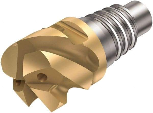 Sandvik Coromant - 31625HM Straight Grade 1030 Carbide High Feed Milling Tip Insert - TiAlN Finish, 5 Flutes, 25mm Cutting Diam, 13mm Depth of Cut, 0.1181" Cnr Rad, 50° Helix - Eagle Tool & Supply