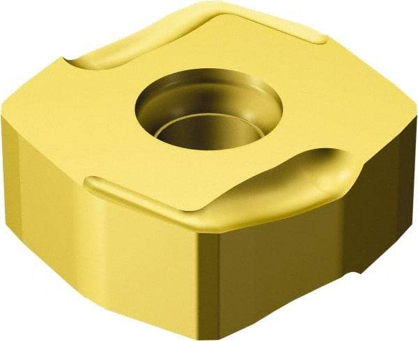 Sandvik Coromant - N3651505 KW4 Grade K20W Carbide Milling Insert - TiCN/Al2O3/TiN Finish, 5.56mm Thick, 15mm Inscribed Circle, 0.55mm Corner Radius - Eagle Tool & Supply