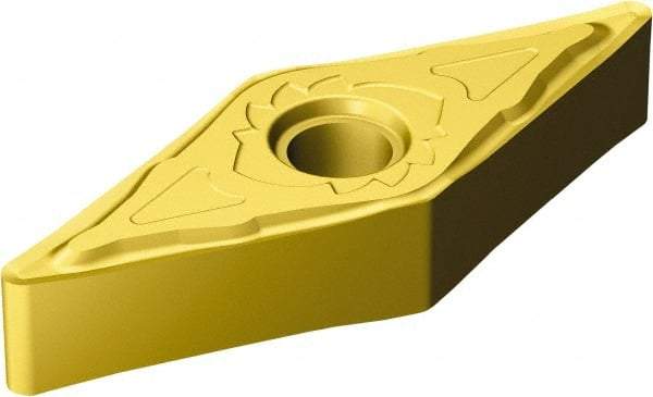 Sandvik Coromant - VNGG332 SGF Grade S05F Carbide Turning Insert - TiCN/AI2O3/TiN Finish, 35° Diamond, 3/8" Inscr Circle, 3/16" Thick, 1/32" Corner Radius - Eagle Tool & Supply