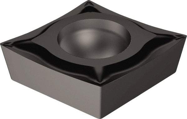 Sandvik Coromant - CCGT32.51 UM Grade 1105 Carbide Turning Insert - TiAlN Finish, 80° Diamond, 3/8" Inscr Circle, 5/32" Thick, 1/64" Corner Radius - Eagle Tool & Supply