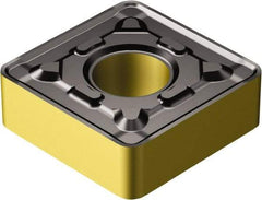 Sandvik Coromant - SNMG646 MRR Grade 2220 Carbide Turning Insert - TiCN/AI2O3/TiN Finish, 90° Square, 3/4" Inscr Circle, 1/4" Thick, 3/32" Corner Radius - Eagle Tool & Supply