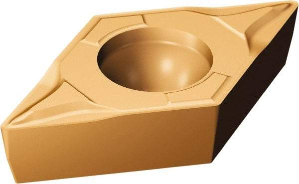 Sandvik Coromant - DCMT32.51 MF Grade 1125 Carbide Turning Insert - TiAlN/AlCr2O3 Finish, 55° Diamond, 3/8" Inscr Circle, 5/32" Thick, 1/64" Corner Radius - Eagle Tool & Supply