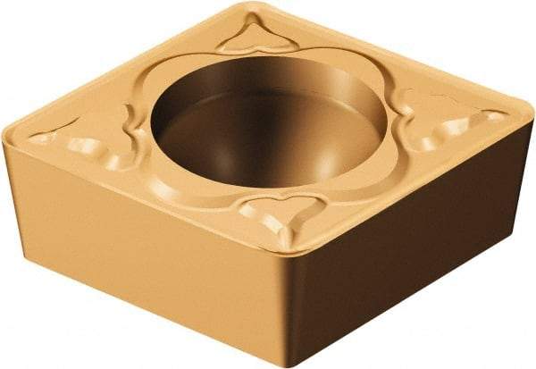 Sandvik Coromant - CCMT21.52 MM Grade 1115 Carbide Turning Insert - TiAlN/AlCr2O3 Finish, 80° Diamond, 1/4" Inscr Circle, 3/32" Thick, 1/32" Corner Radius - Eagle Tool & Supply