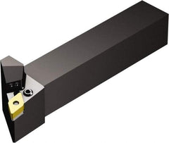 Sandvik Coromant - PDJNR/L..HP, Left Hand Cut, -3° Lead Angle, 32mm Shank Height x 25mm Shank Width, Negative Rake Indexable Turning Toolholder - 170mm OAL, DNMG 15 06 08, DNMG 442 Insert Compatibility, Series T-Max P - Eagle Tool & Supply