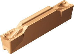 Sandvik Coromant - L2N123x2 TF Grade 1125, 8mm Cutting Width Carbide Grooving Insert - 28mm Max Depth of Cut, Neutral, 0.8mm Corner Radius, TiAlN Finish - Eagle Tool & Supply
