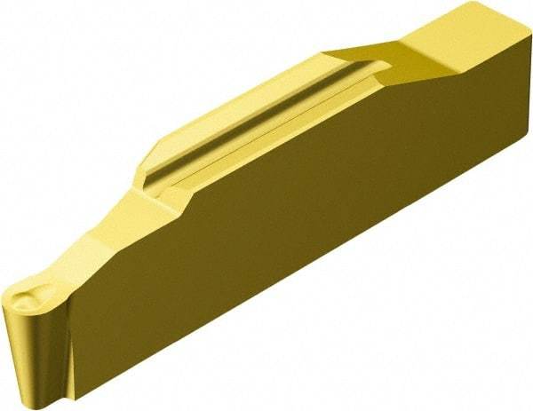 Sandvik Coromant - 0.5L123H1-0200 RO 2mm Cutting Width Carbide Grooving Insert - 5mm Max Depth of Cut, Left Hand, 1mm Corner Radius, TiCN/Al2O3/TiN Finish - Eagle Tool & Supply