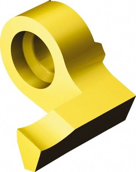 Sandvik Coromant - 09MB Grade 1025, 1.5mm Cutting Width Carbide Grooving Insert - 2.5mm Max Depth of Cut, Left Hand, 0.2mm Corner Radius, TiAlN/TiN Finish - Eagle Tool & Supply