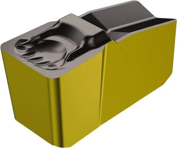 Sandvik Coromant - 80N151.2 6G Grade 4225, 3/8" Cutting Width Carbide Grooving Insert - Neutral, 0.79mm Corner Radius, TiCN/Al2O3/TiN Finish - Eagle Tool & Supply