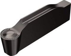Sandvik Coromant - 0600N123 Grade 1105, 6mm Cutting Width Carbide Grooving Insert - 2.8mm Max Depth of Cut, Neutral, 3mm Corner Radius, TiAlN2 Finish - Eagle Tool & Supply