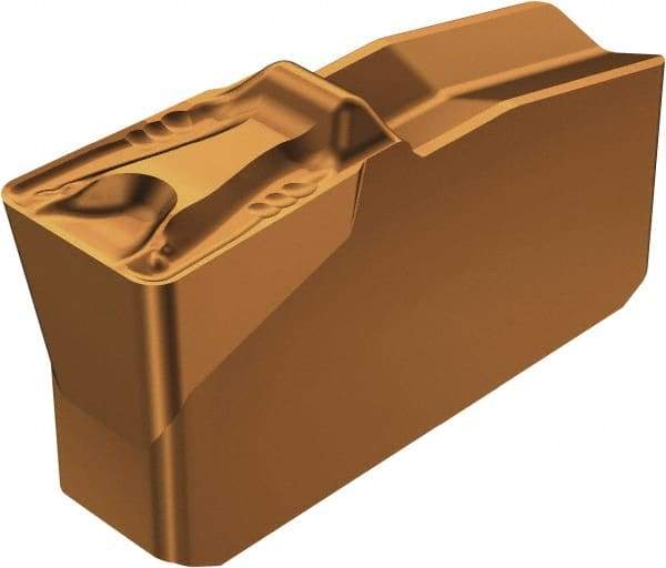 Sandvik Coromant - 50N151.2 5T Grade 1125, 5mm Cutting Width Carbide Grooving Insert - 2.3mm Max Depth of Cut, Neutral, 1/64" Corner Radius, TiAlN Finish - Eagle Tool & Supply