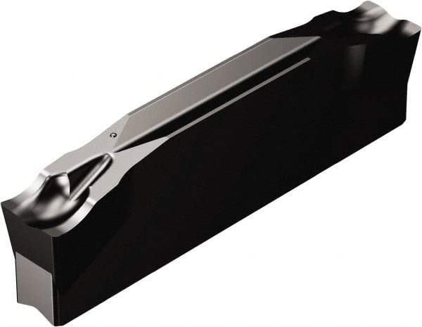 Sandvik Coromant - N123E2-...E CM 3115 Grade, 0.0787" Cutting Width, Carbide Cutoff Insert - 0° Neutral Lead Angle, 0.0079" Cnr Rad, TiCN/Al2O3 Coated - Eagle Tool & Supply