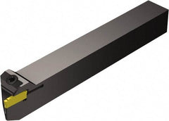 Sandvik Coromant - F123, Internal or External, Left Hand, 11mm Max Depth of Cut, Indexable Grooving Tool Holder - N123D2-0150-0002-CM Insert Compatibility, 12mm Shank Height, 12mm Shank Width, 125mm OAL - Eagle Tool & Supply