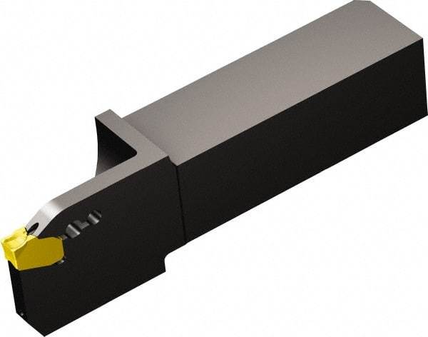 Sandvik Coromant - QS-QD-R/LF..C..D, External, Left Hand, 26mm Max Depth of Cut, Indexable Grooving Tool Holder - QD-NG-0300-0002-CM Insert Compatibility, 20mm Shank Height, 20mm Shank Width, 90.6mm OAL, Through Coolant - Eagle Tool & Supply