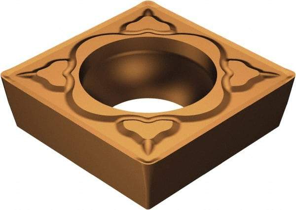 Sandvik Coromant - SCMT432 MM Grade 1125 Carbide Turning Insert - TiAlN/AlCr2O3 Finish, 90° Square, 1/2" Inscr Circle, 3/16" Thick, 1/32" Corner Radius - Eagle Tool & Supply