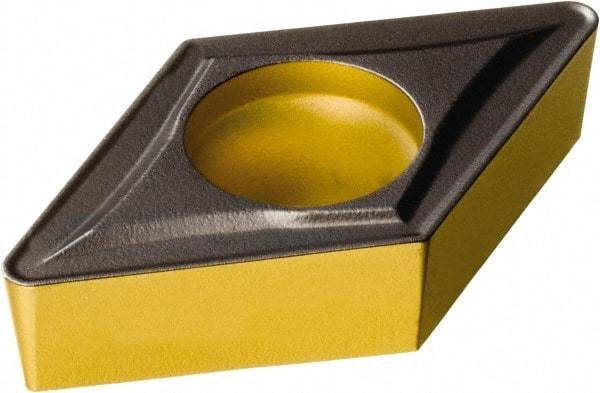 Sandvik Coromant - DCMT32.52 UR Grade 4335 Carbide Turning Insert - TiCN/AI2O3/TiN Finish, 55° Diamond, 3/8" Inscr Circle, 5/32" Thick, 1/32" Corner Radius - Eagle Tool & Supply
