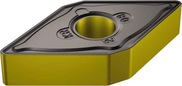 Sandvik Coromant - DNMG433 KR Grade 3225 Carbide Turning Insert - TiCN/AI2O3/TiN Finish, 55° Diamond, 1/2" Inscr Circle, 3/16" Thick, 3/64" Corner Radius - Eagle Tool & Supply