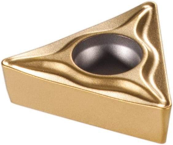 Sandvik Coromant - TCMT1.81.51 UM Grade 1525 Carbide Turning Insert - TiCN/TiN Finish, 60° Triangle, 5.715mm Inscr Circle, 3/32" Thick, 1/64" Corner Radius - Eagle Tool & Supply