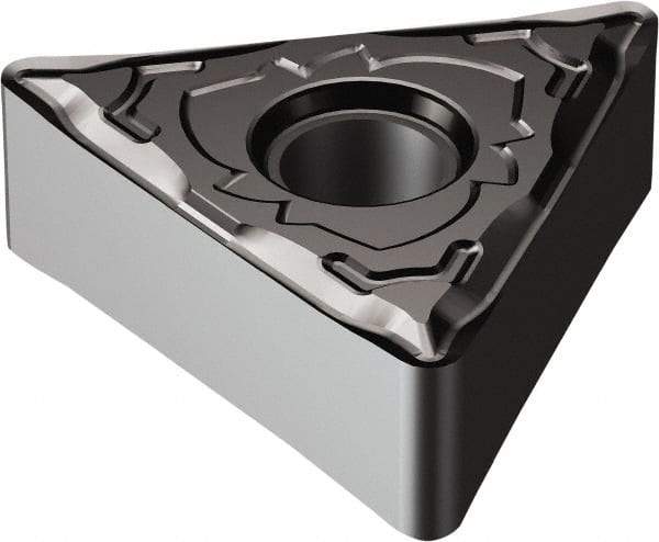 Sandvik Coromant - TNMG331 SF Grade 1105 Carbide Turning Insert - TiAlN Finish, 60° Triangle, 3/8" Inscr Circle, 3/16" Thick, 1/64" Corner Radius - Eagle Tool & Supply
