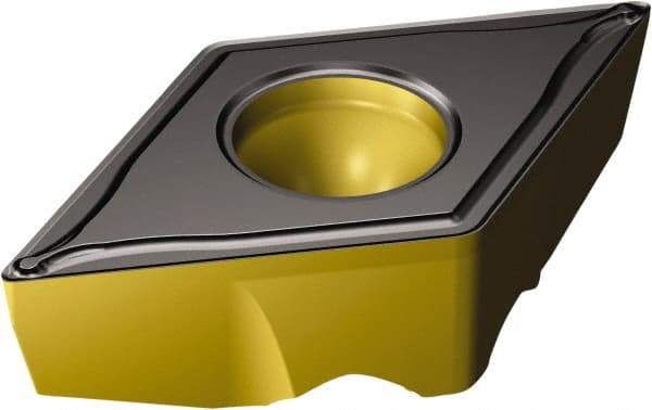 Sandvik Coromant - TRDC1308 M Grade 4325 Carbide Turning Insert - TiCN/AI2O3/TiN Finish, 55° Diamond, 11mm Inscr Circle, 5.525mm Thick, 1/32" Corner Radius - Eagle Tool & Supply