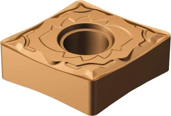 Sandvik Coromant - CNMG432 SF Grade 1125 Carbide Turning Insert - TiAlN/AlCr2O3 Finish, 80° Diamond, 1/2" Inscr Circle, 3/16" Thick, 1/32" Corner Radius - Eagle Tool & Supply