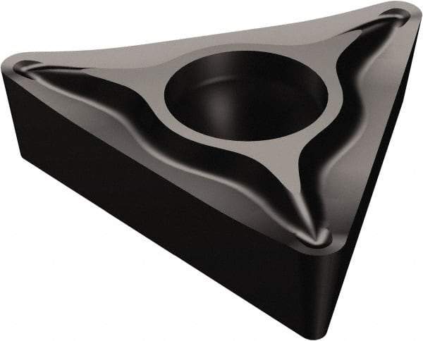 Sandvik Coromant - TCGT32.52 UM Grade 1105 Carbide Turning Insert - TiAlN Finish, 60° Triangle, 3/8" Inscr Circle, 5/32" Thick, 1/32" Corner Radius - Eagle Tool & Supply