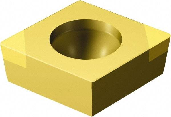 Sandvik Coromant - CCGW21.52 WH Grade 7015 CBN Turning Insert - TiN Finish, 80° Diamond, 1/4" Inscr Circle, 3/32" Thick, 1/32" Corner Radius - Eagle Tool & Supply