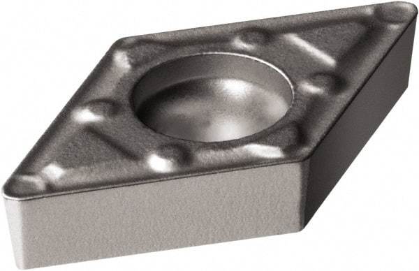 Sandvik Coromant - DCMX32.51 WF Grade 5015 Carbide Turning Insert - Uncoated, 55° Diamond, 3/8" Inscr Circle, 5/32" Thick, 1/64" Corner Radius - Eagle Tool & Supply