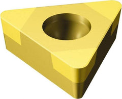 Sandvik Coromant - TCGW221 Grade 7015 Carbide Turning Insert - TiN Finish, 60° Triangle, 1/4" Inscr Circle, 1/8" Thick, 1/64" Corner Radius - Eagle Tool & Supply