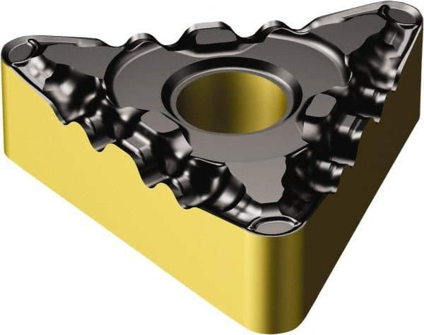 Sandvik Coromant - TNMG331 PF Grade 1515 Carbide Turning Insert - 60° Triangle, 3/8" Inscr Circle, 3/16" Thick, 1/64" Corner Radius - Eagle Tool & Supply