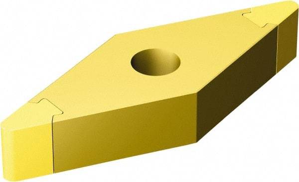 Sandvik Coromant - VNGA332 Grade 7015 CBN Turning Insert - TiN Finish, 35° Diamond, 3/8" Inscr Circle, 3/16" Thick, 1/32" Corner Radius - Eagle Tool & Supply