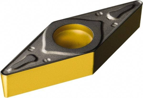 Sandvik Coromant - VBMT332 PR Grade 4305 Carbide Turning Insert - TiCN/AI2O3/TiN Finish, 35° Diamond, 3/8" Inscr Circle, 3/16" Thick, 1/32" Corner Radius - Eagle Tool & Supply
