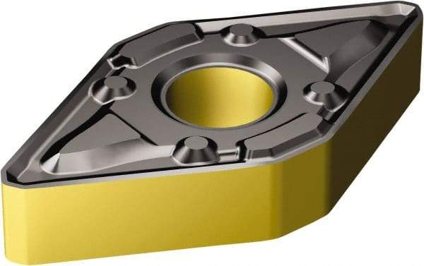Sandvik Coromant - DNMX432 WMX Grade 4305 Carbide Turning Insert - TiCN/Al2O3/TiN Finish, 55° Diamond, 1/2" Inscr Circle, 3/16" Thick, 1/32" Corner Radius - Eagle Tool & Supply