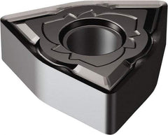 Sandvik Coromant - WNMG432 SM Grade 1105 Carbide Turning Insert - TiAlN Finish, 80° Trigon, 1/2" Inscr Circle, 3/16" Thick, 1/32" Corner Radius - Eagle Tool & Supply